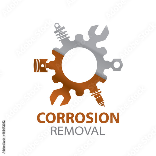 Vector logo of rust removal and treatment