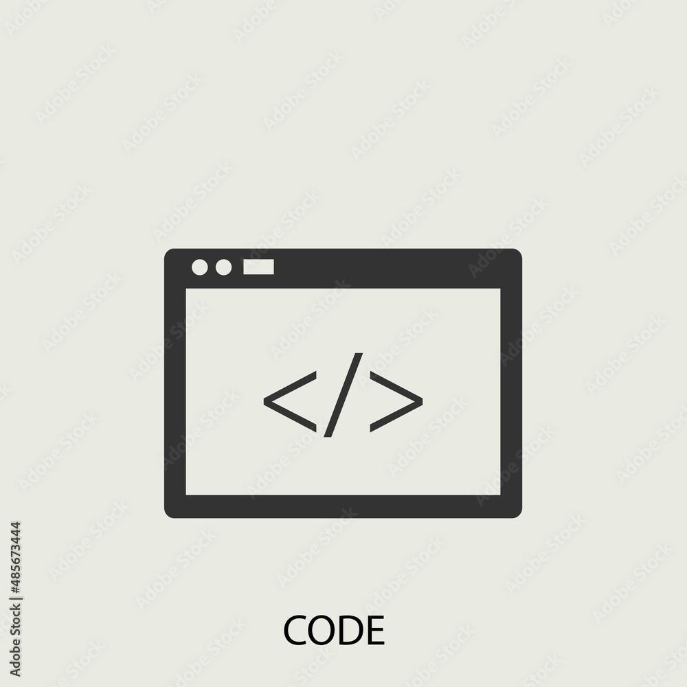 Code vector icon illustration sign Code vector icon illustration sign