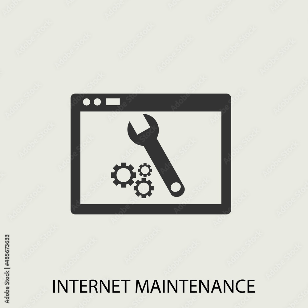 Internet_maintenance vector icon illustration sign Internet_maintenance vector icon illustration sign