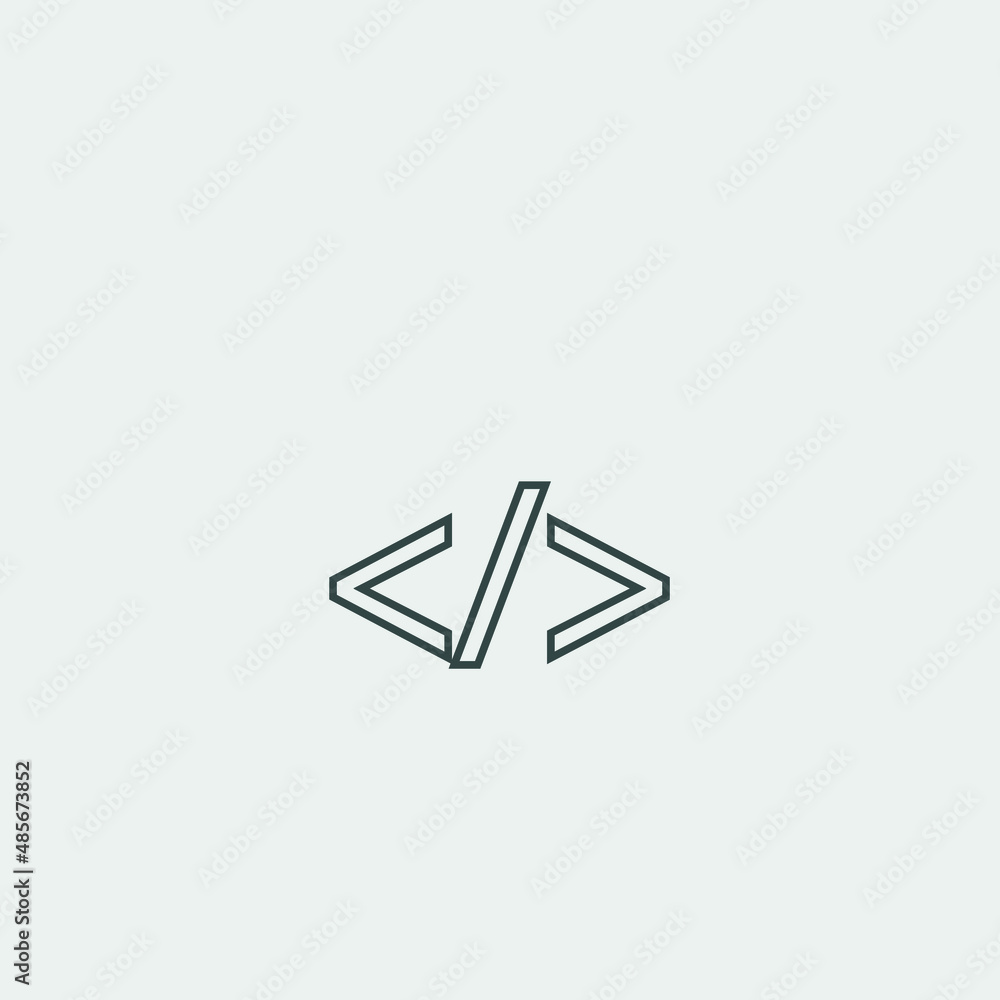 Code vector icon illustration sign Code vector icon illustration sign
