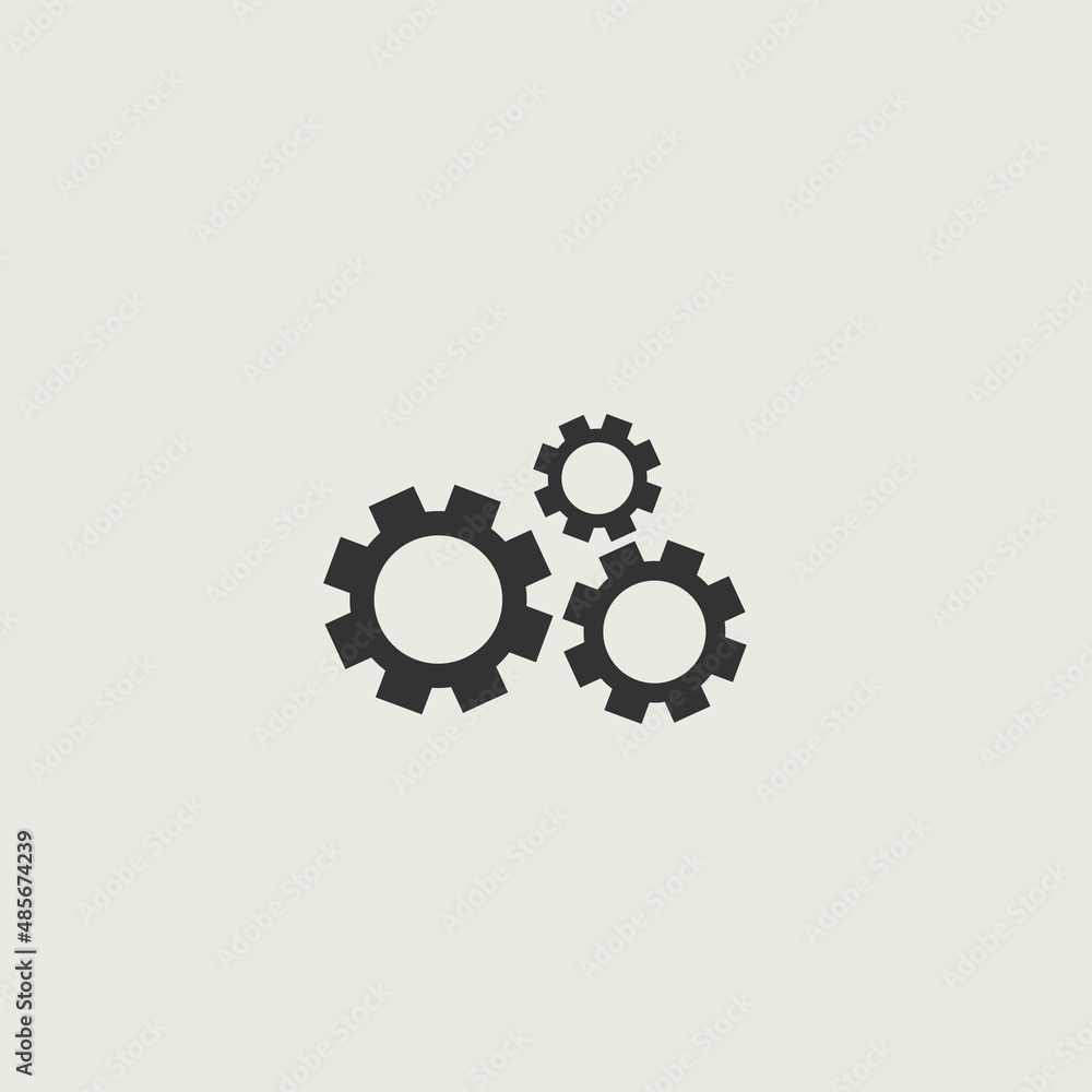 Gear_settings vector icon illustration sign