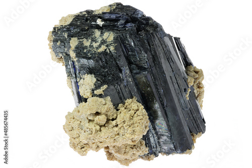 vivianite from Mount Bischoff Mine, Australia isolated on white background photo