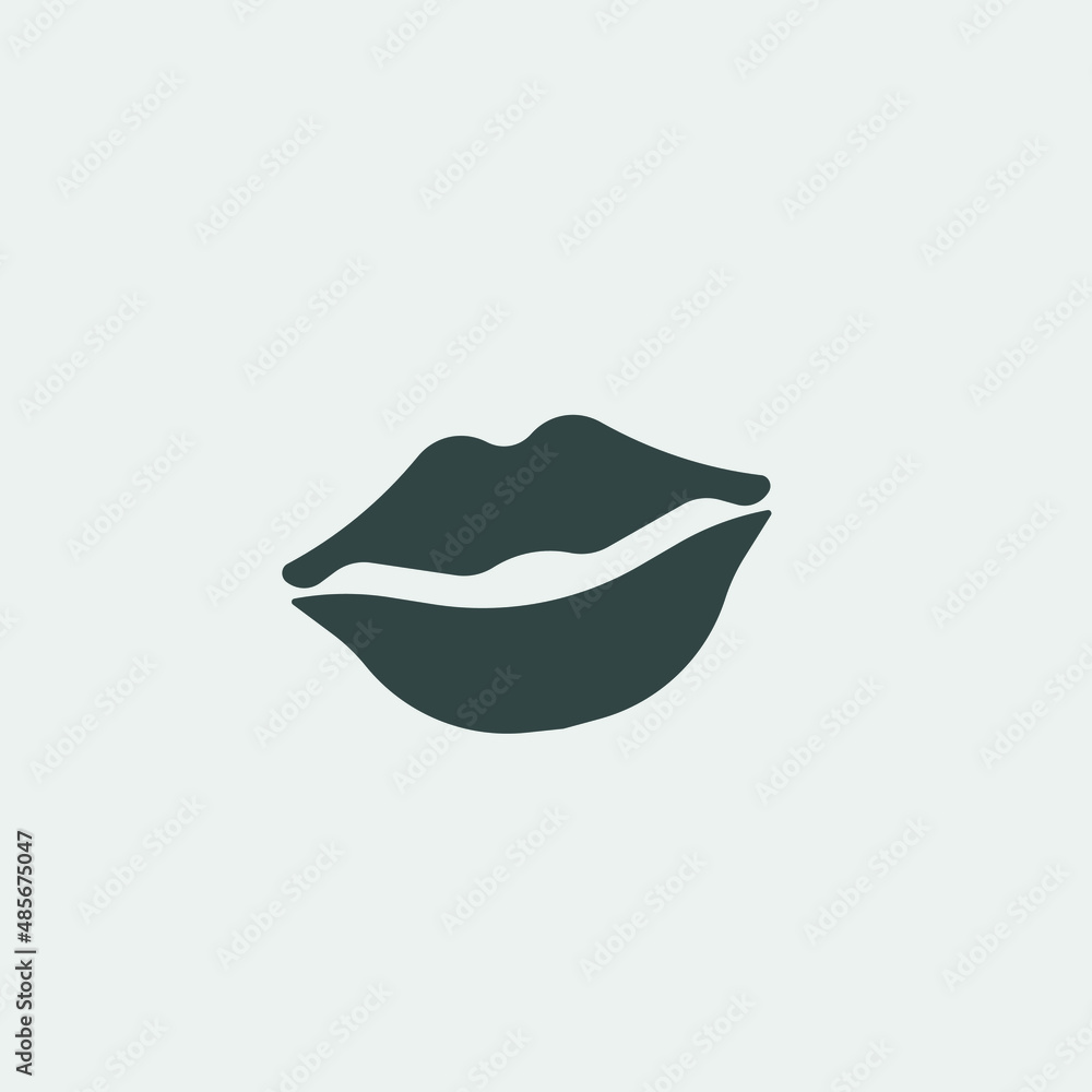 lips vector icon illustration sign 