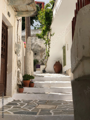 street in the old town on a Greek island