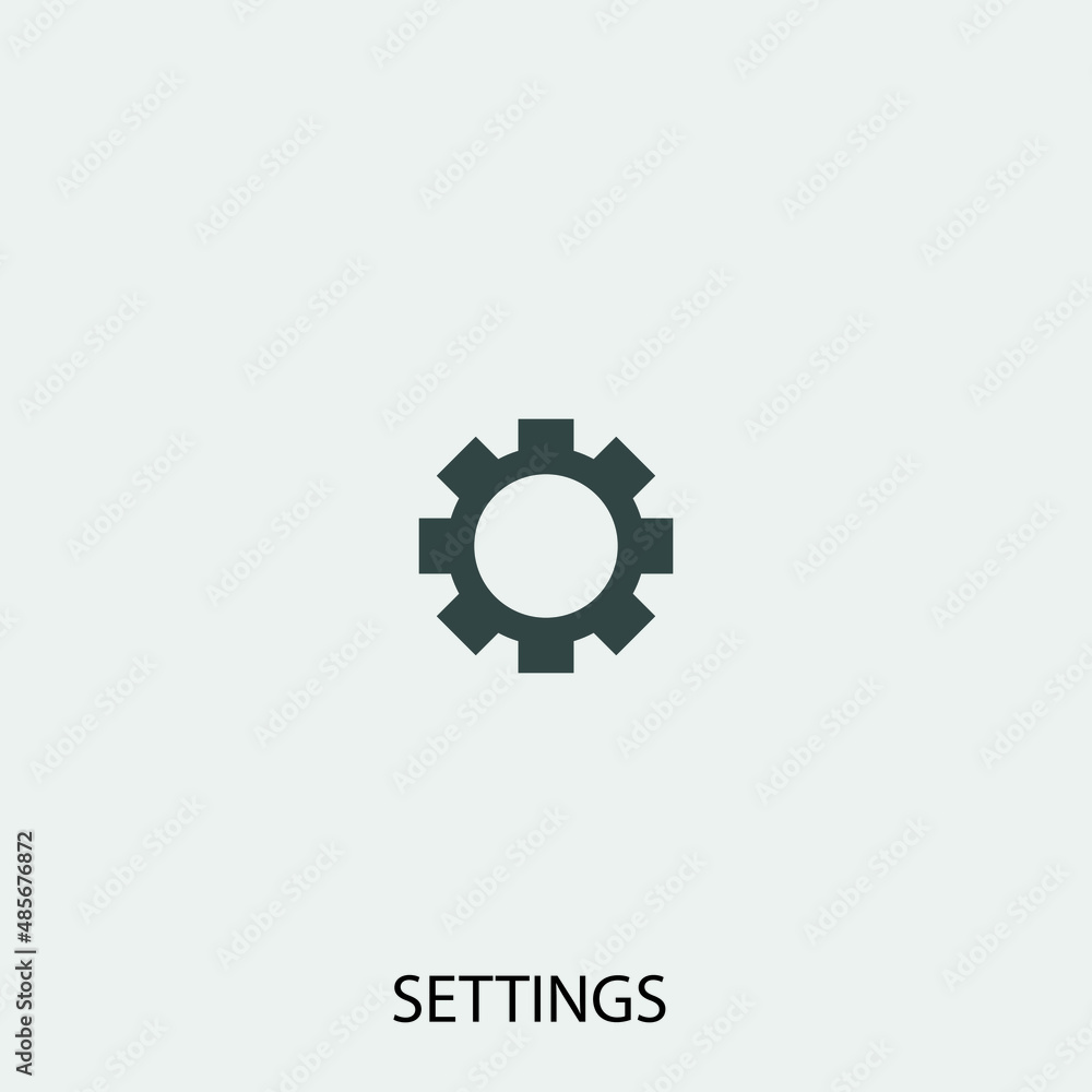 Settings vector icon illustration sign Settings vector icon illustration sign