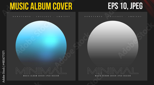 Music Album Cover for the Web Presentation. Abstract Vector Design. Art Templates. Colorful illustration Background and Texture. CD Cover. Multicolor Poster. Retro Vintage Style