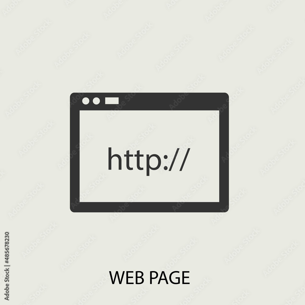 Web_page vector icon illustration sign Web_page vector icon illustration sign
