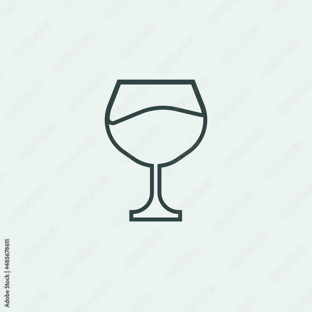 Wine_glass vector icon illustration sign Wine_glass vector icon illustration sign