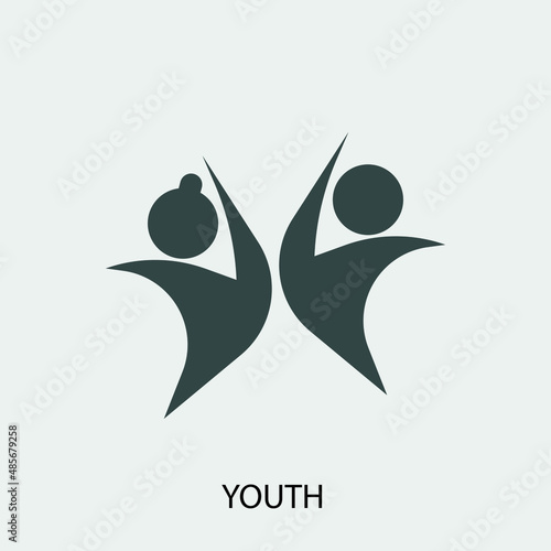 Youth vector icon illustration sign