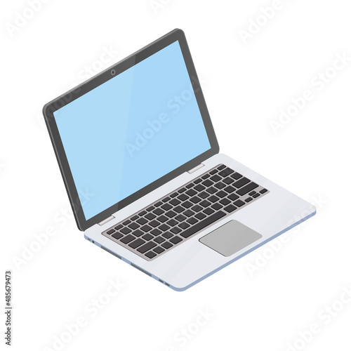 Laptop isometric for web background design, Vector illustration