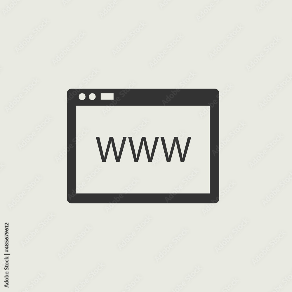Fototapeta premium Www_internet vector icon illustration sign