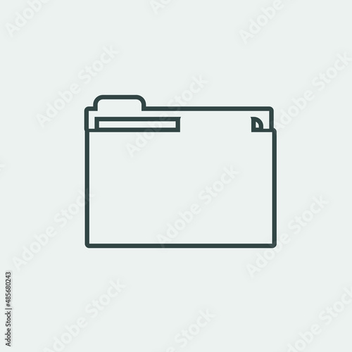 Computer_folder vector icon illustration sign