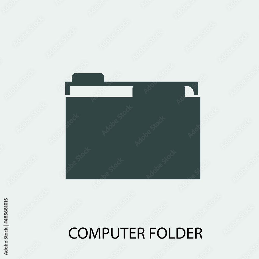 Computer_folder vector icon illustration sign Computer_folder vector icon illustration sign