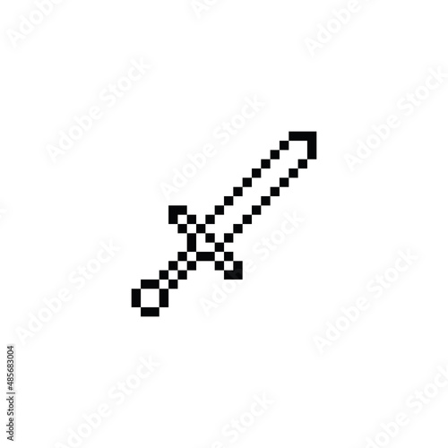  sword pixel art icon vector 8 bit game 