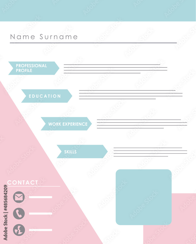 curriculum vitae blue template curriculum vitae blue template