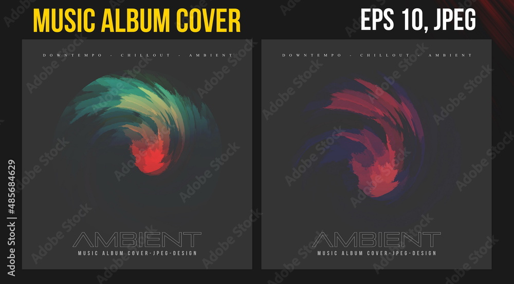 Music Album Cover for the Web Presentation. Abstract Vector Design. Art Templates. Colorful illustration Background and Texture. CD Cover. Multicolor Poster. Retro Vintage Style Music Album Cover for the Web Presentation. Abstract Vector Design. Art Templates. Colorful illustration Background and Texture. CD Cover. Multicolor Poster. Retro Vintage Style
