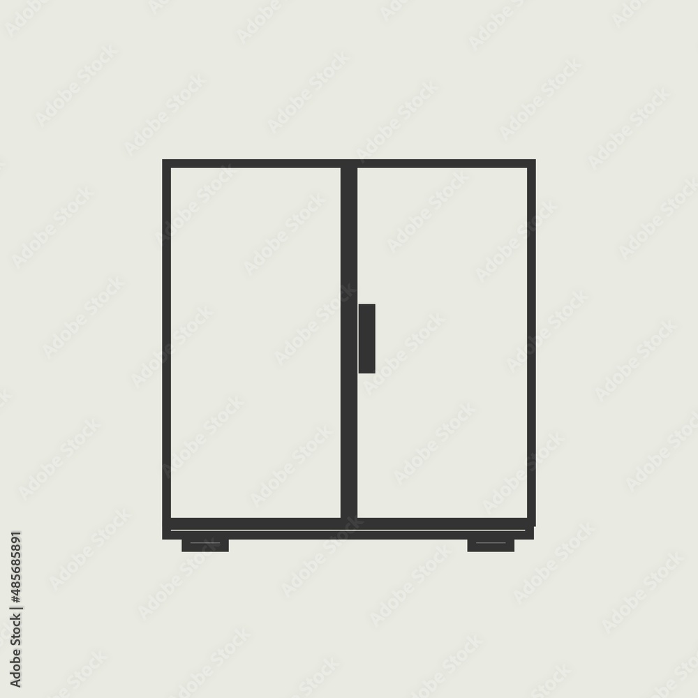 refrigerator vector icon illustration sign refrigerator vector icon illustration sign