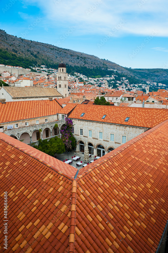 Convent of St Claire, seen from Dubrovnik City Walls, Dubrovnik Old Town, Croatia