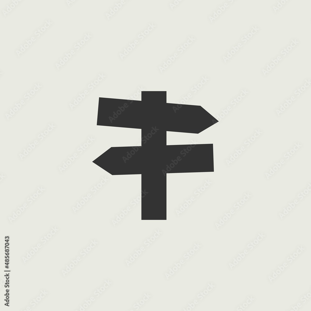 direction post vector icon illustration sign direction post vector icon illustration sign