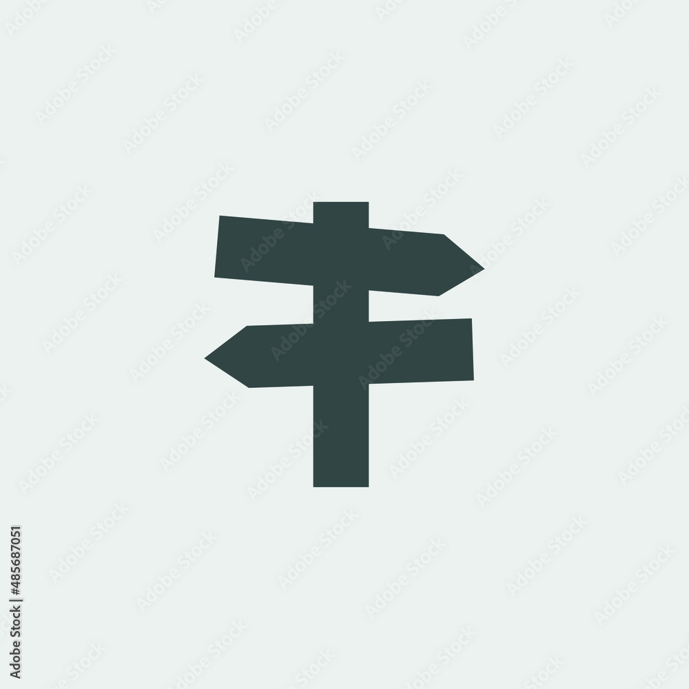 direction post vector icon illustration sign direction post vector icon illustration sign