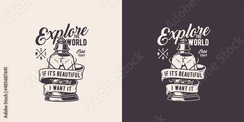 Explore camp lantern or kerosene lamp for camping and outdoor travel expedition