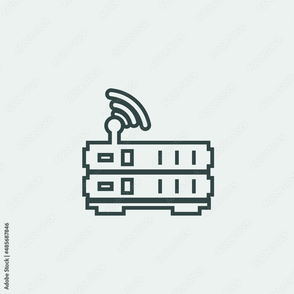 internet router vector icon illustration sign