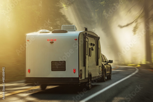 Photos Travel Trailer RV Scenic Route Road Trip Travel