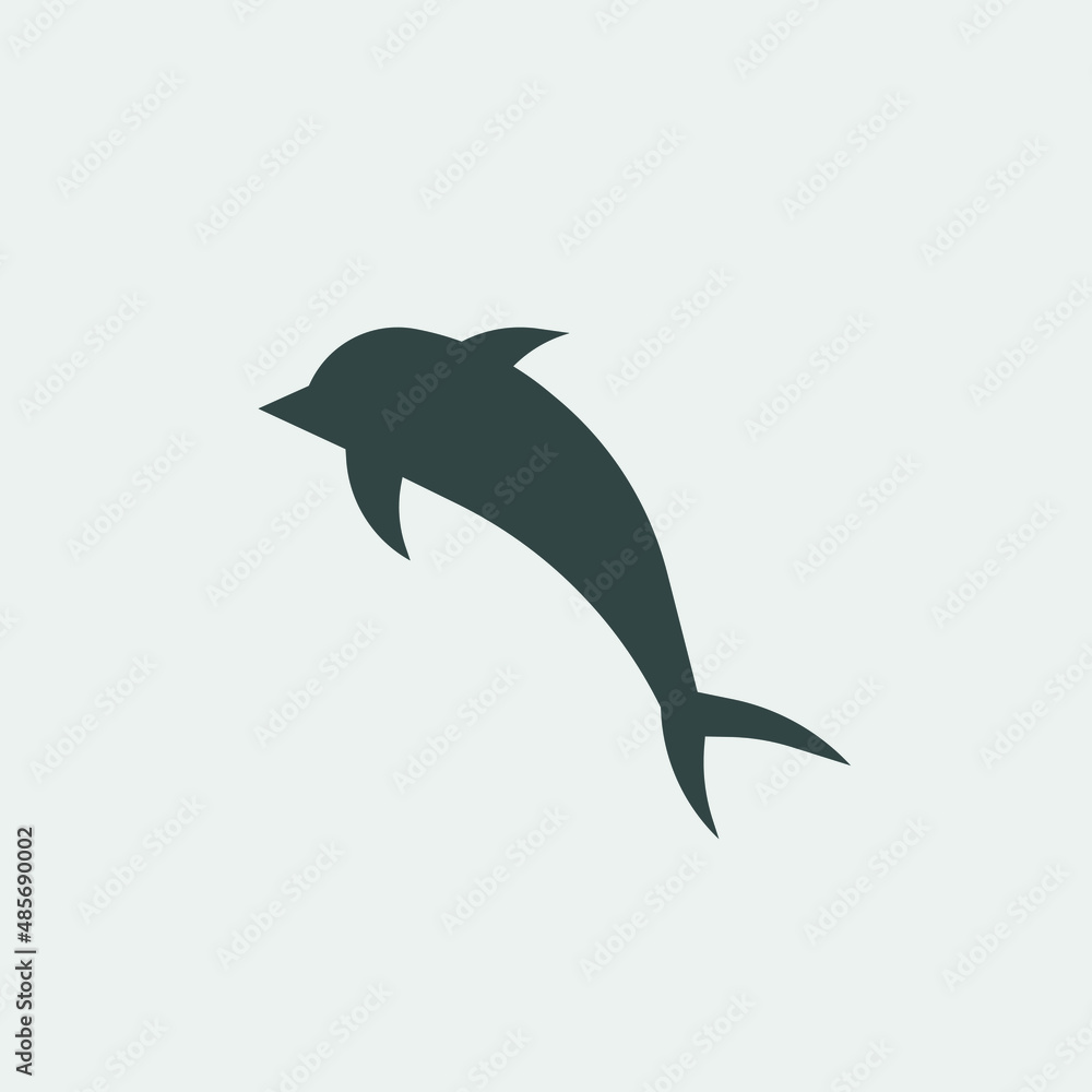 dolphin vector icon illustration sign dolphin vector icon illustration sign