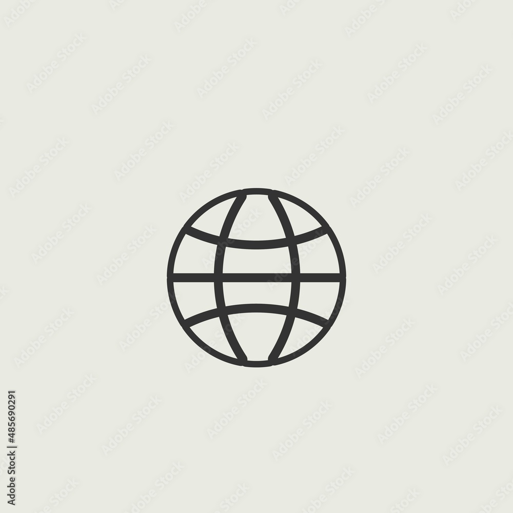 Globe vector icon illustration sign 