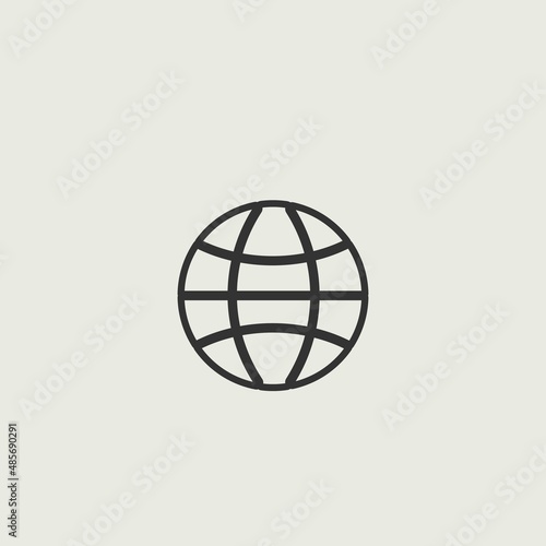 Globe vector icon illustration sign 