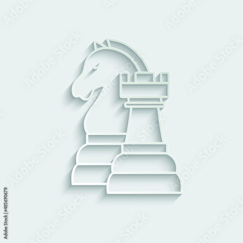 Strategy icon. Chess Knight and King, strategy icon vector chess pieces. Chessmen figure. 