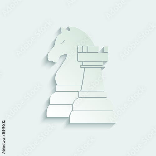 Strategy icon. Chess Knight and King, strategy icon vector chess pieces. Chessmen figure. 