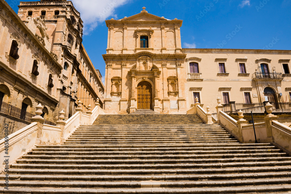 Church of San Francesco d'Assisi, Piazza Immacolata, Noto, Val di Noto, UNESCO World Heritage Site, Sicily, Italy, Europe