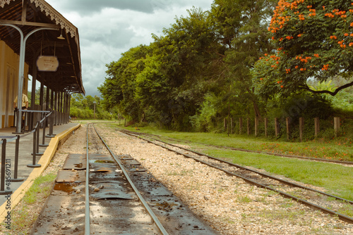 Rail in the train station