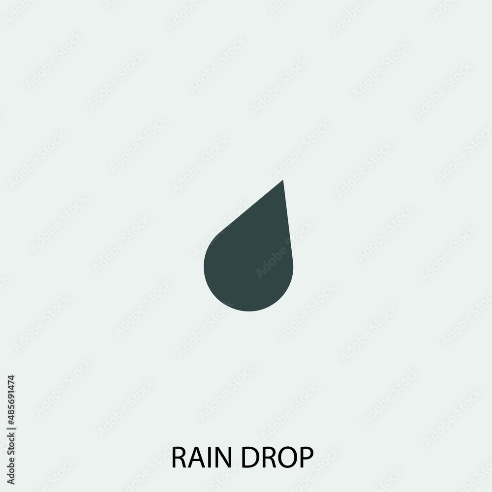 Fototapeta premium rain cloud vector icon illustration sign 
