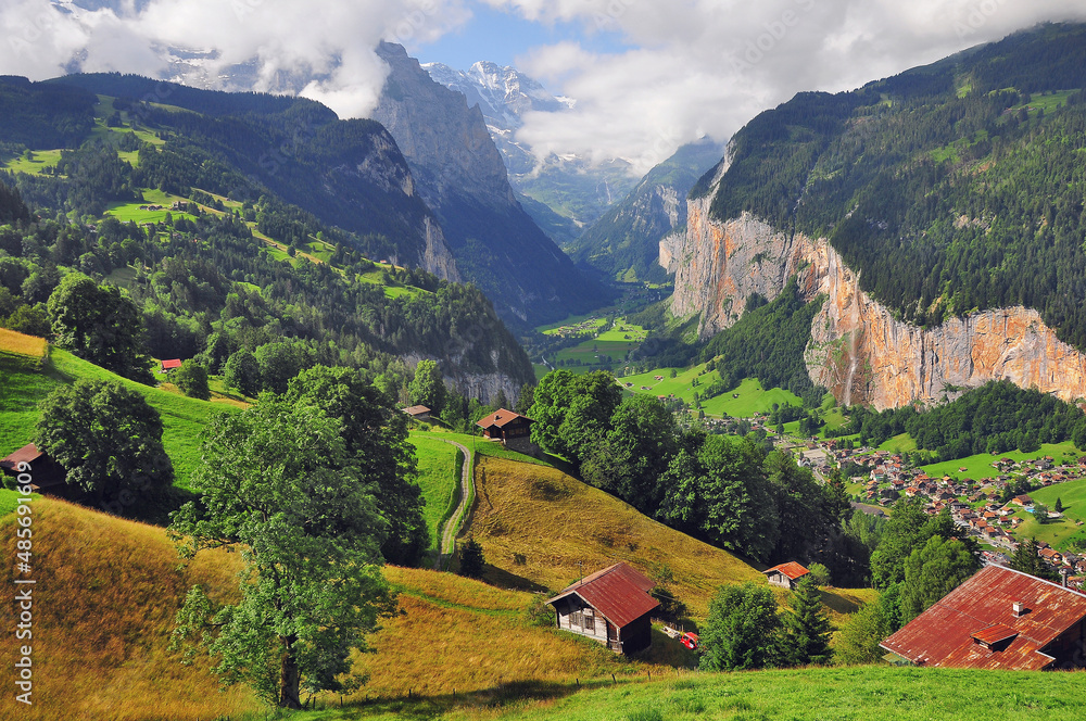 View of the valley by Wengen.