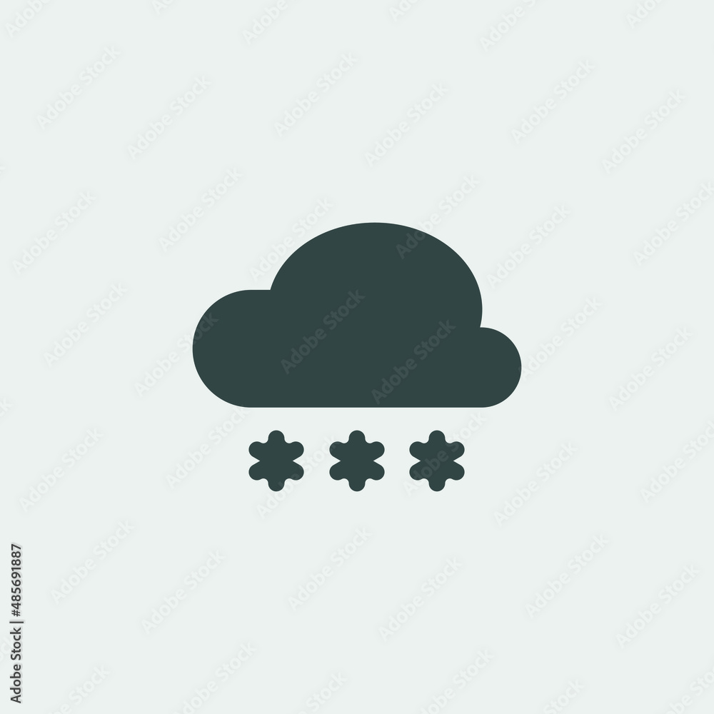 snowing vector icon illustration sign snowing vector icon illustration sign