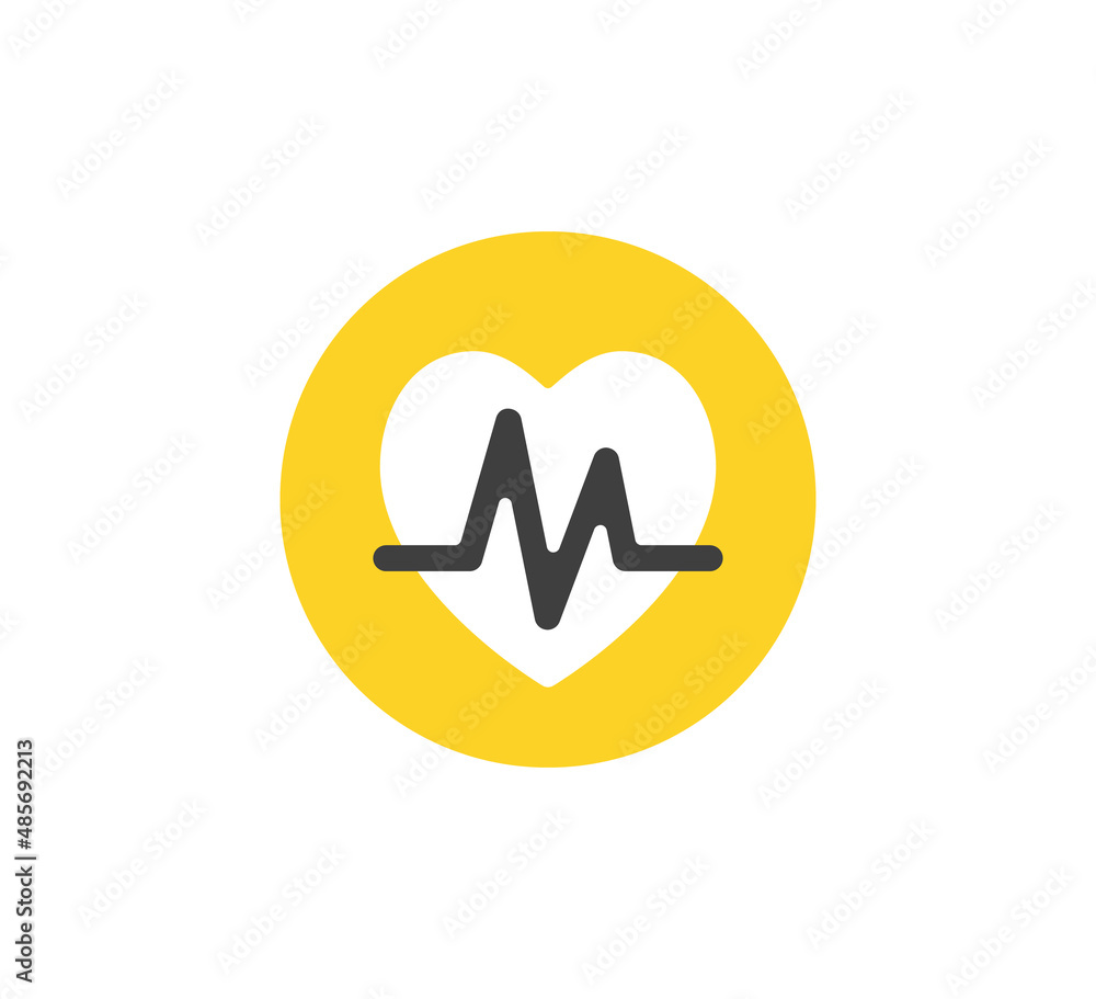 Heartbeat icon. Vector icon. Flat design Heartbeat icon. Vector icon. Flat design