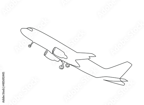newly launched passenger plane drawing style concept.