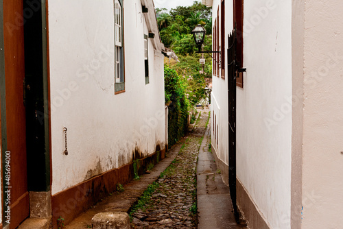 Alley with stone path