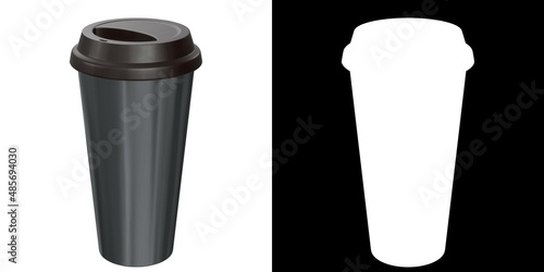 Wallpaper Mural 3D rendering illustration of a stainless steel mug tumbler Torontodigital.ca