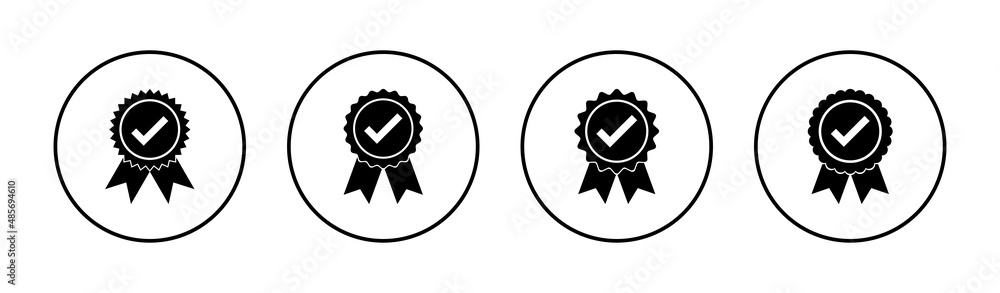 Approved icon set. Certified Medal Icon Approved icon set. Certified Medal Icon
