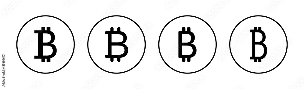 Bitcoin icons set. bitcoin sign and symbol. payment symbol. cryptocurrency logo Bitcoin icons set. bitcoin sign and symbol. payment symbol. cryptocurrency logo