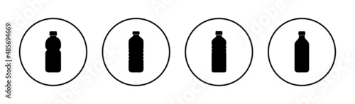 Bottle icons set. bottle sign and symbol