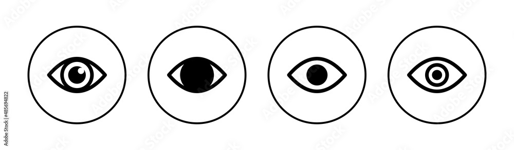 Eye icons set. Eye sign and symbol. Look and Vision icon. Eye icons set. Eye sign and symbol. Look and Vision icon.