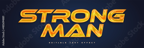 Bold Strong Man Text Effect. Editable Text Style Effect