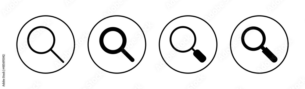 Search icons set. search magnifying glass sign and symbol Search icons set. search magnifying glass sign and symbol