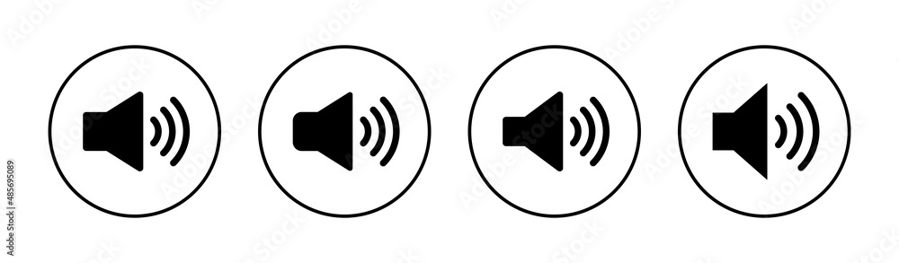 Speaker icons set. volume sign and symbol. loudspeaker icon. sound symbol Speaker icons set. volume sign and symbol. loudspeaker icon. sound symbol