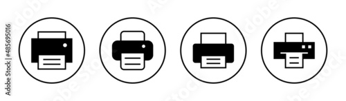 Print icons set. printer sign and symbol