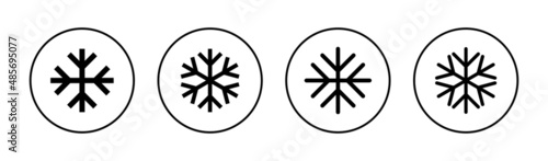 Snow icons set. snowflake sign and symbol